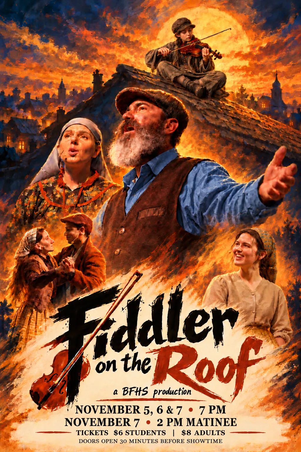 Fiddler on the Roof show poster, opens full size in a new tab